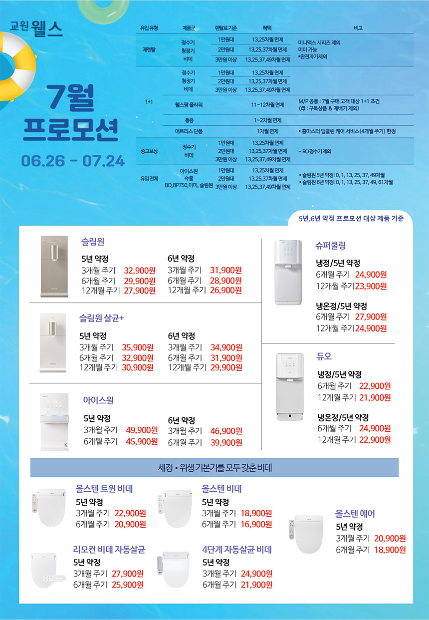 7월 웰스 특별할인 프로모션