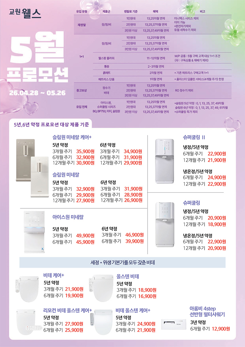 5월 웰스 특별할인 프로모션